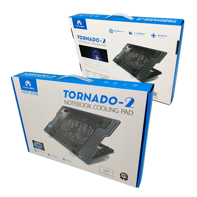 BASE PARA LAPTOP VENTILADOR USB MIKUSO TORNADO 2 MODELO NCP-236
