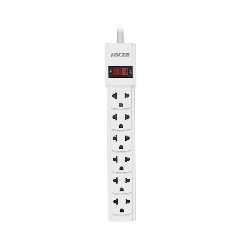 REGLETA ELÉCTRICA FORZA  6 TOMAS 110/220V