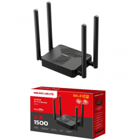 [MR62X] ROUTER INALAMBRICO MERCUSYS AX1500 MR62X  GIGABIT DOBLE BANDA 4 ANTENAS