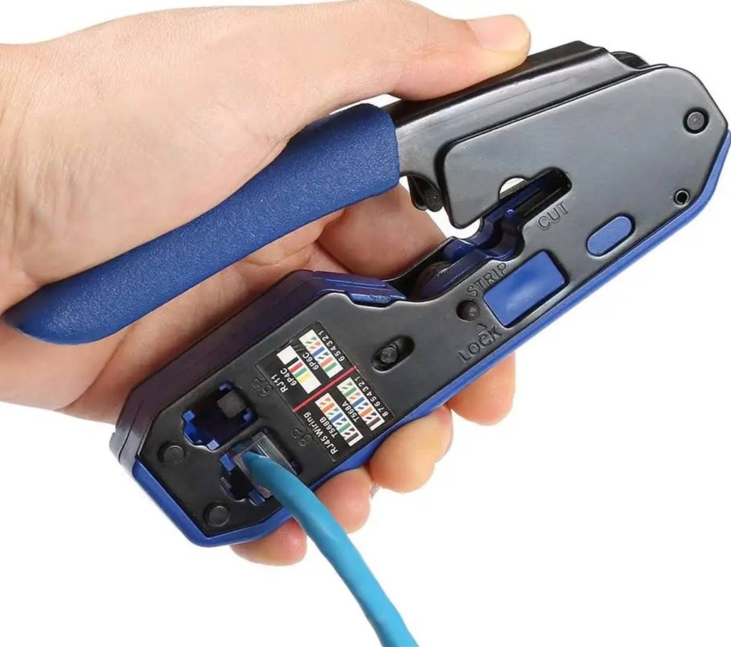 PONCHADORA PROFESIONAL RJ45 Y RJ11 CAT5 CAT6 CAT7
