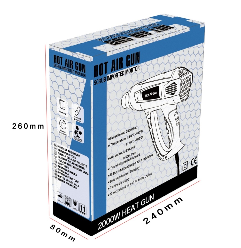 PISTOLA DE CALOR CON AJUSTABLE