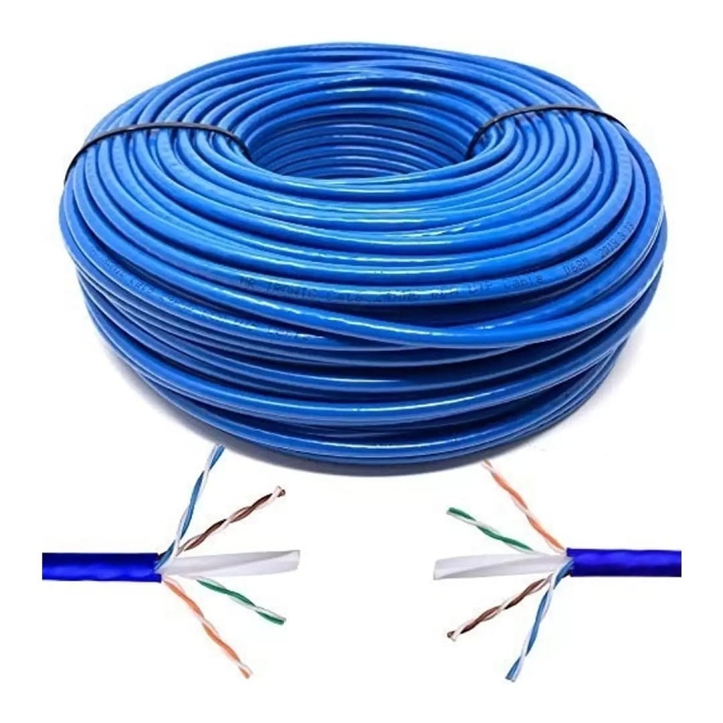 BOBINA CABLE DE RED BEGPROD UTP CAT5 INTERIOR AZUL CCA 305MTS