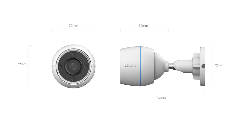 CAMARA INALAMBRICA EZVIZ CS-H3C BALA 1080P 2 MP EXTERIOR COMPATIBLE CON ALEXA