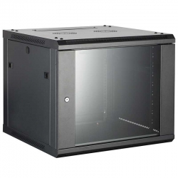 RACK CERRADO DE GABINETE PUERTA DE VIDRIO 9U