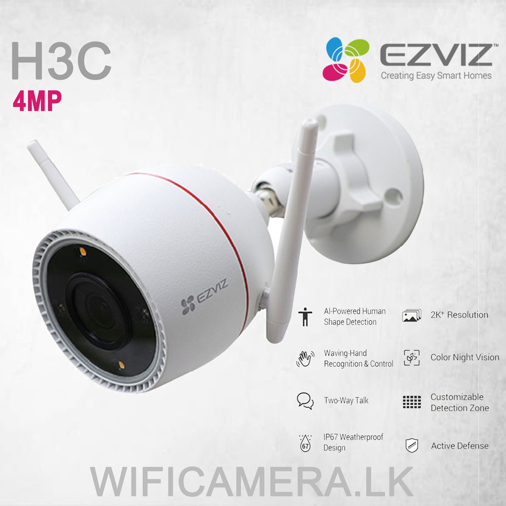 CAMARA INALAMBRICA EZVIZ CS-H3C BALA  3 MP METALICA EXTERIOR COMPATIBLE CON ALEXA