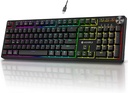 TECLADO MECANICO USB KOORUI NEGRO+RGB GAMING MK104