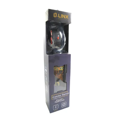 COMBO MOUSE USB Y MOUSE PAD LINK NEGRO GAMING CBMP-001