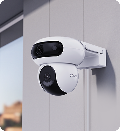 CAMARA INALAMBRICA EZVIZ DOBLE LENTE CS-H90 PTZ 306° 2K+ 4MP CADA LENTE  EXTERIOR COMPATIBLE CON ALEXA