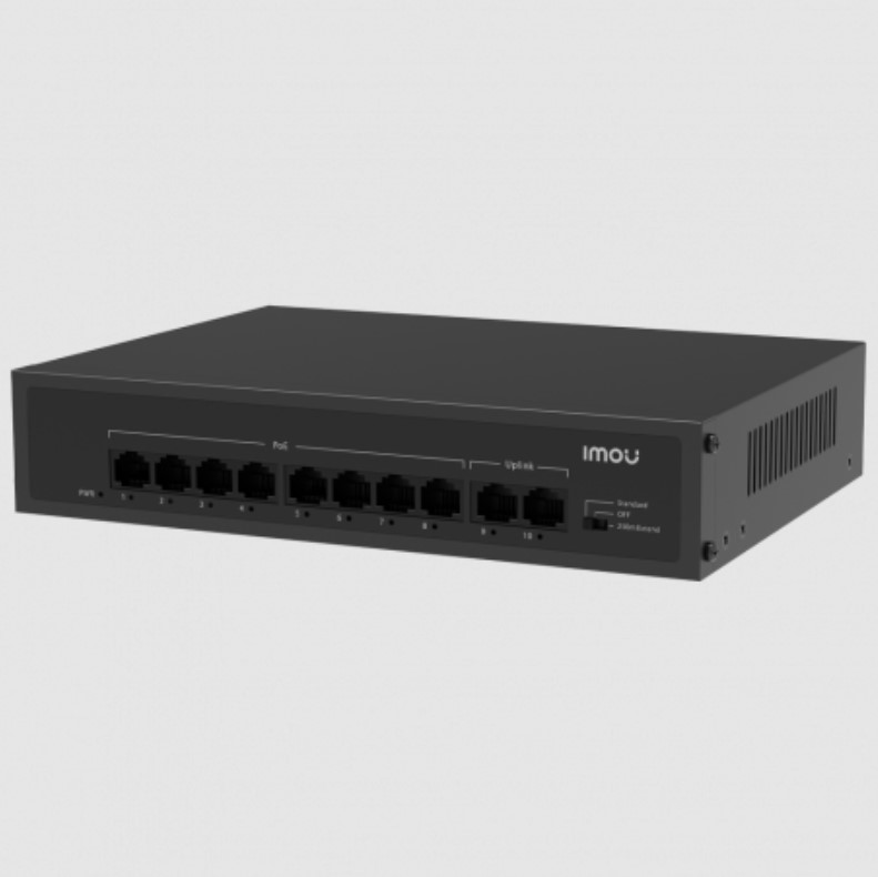 SWITCH 02 PUERTO 10/100 POE + 08 PUERTOS POE 10/100 IMOU SF110P 65W