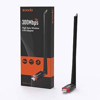 [U6] ADAPTADOR INALAMBRICO TENDA WIFI USB N300 U6 ALTA GANANCIA 6DBI