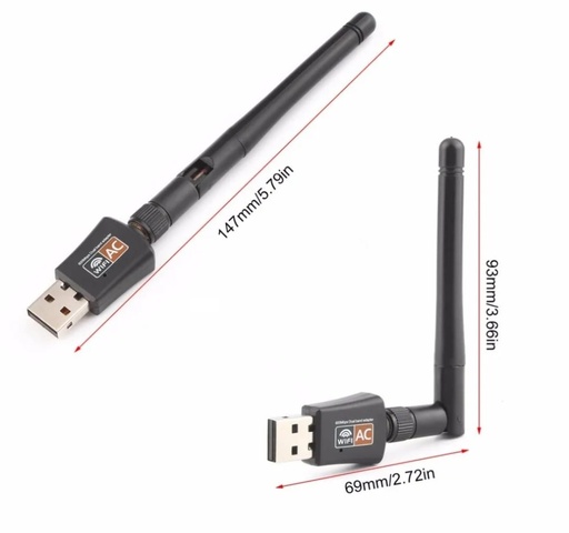 [AC600M] ADAPTADOR INALAMBRICO GENERICO WIFI 600MBPS USB BANDA DUAL