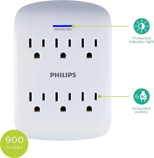 [SPP3469WA] PROTECTOR PHILIPS 6 TOMAS 15A 125V SPP3469WA