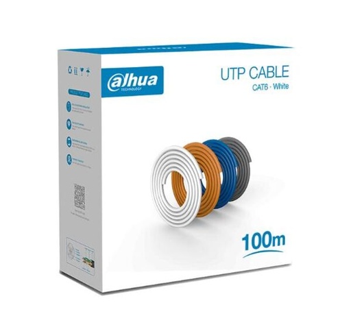[DH-PFM920I-6UN-C-100] BOBINA DE CABLE UTP CAT6 INTERIORES DAHUA DH-PFM920I-6UN-C-100 100% COBRE 100MTS