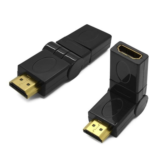 [HDMI-ROTATIVO] CONECTOR ROTATIVO HDMI (M) A HDMI (H) HASTA 90°