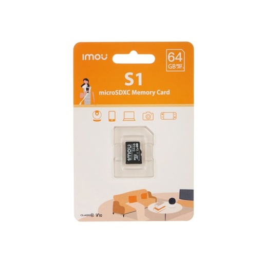 [ST2-64-S1] Memoria MicroSD Imou 64GB Modelo ST2-64-S1 Clase 10