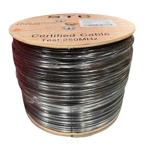 [STC-CAT5EXT-305] BOBINA DE CABLE UTP CAT5 EXTERIORES STC CCA 70/30 305MTS