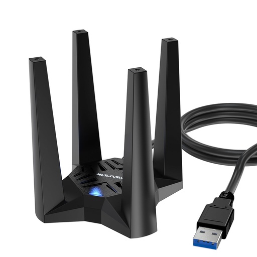 [USBAX1800-4ANT] ADAPTADOR INALAMBRICO 4 ANTENAS WIFI USB AX1800 BANDA DUAL