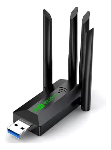 [USBAC1300-4ANT] ADAPTADOR INALAMBRICO 4 ANTENAS WIFI USB AC1300 BANDA DUAL