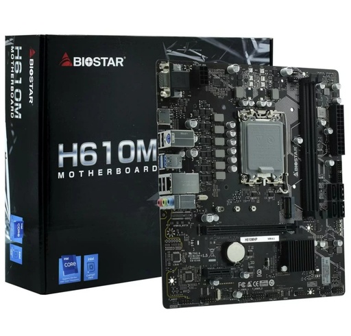 [H610MHP] TARJETA MADRE BIOSTAR INTEL LGA1700 HASTA 64GB DDR4 MICROATX PCIe 4.0 H610MHP