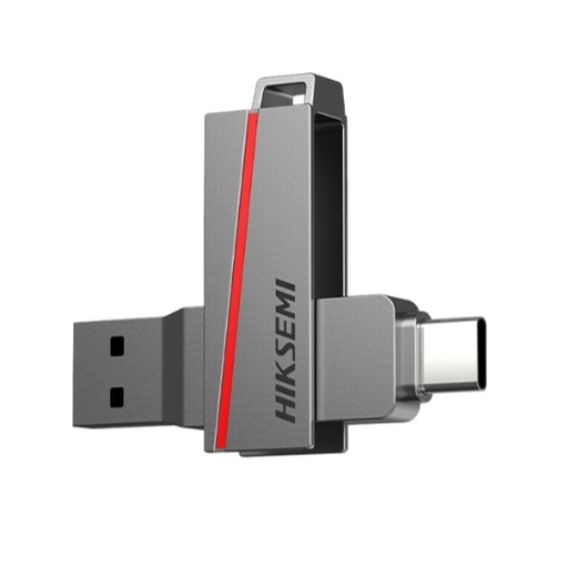 [HS-USB-E307C-256G] PenDrive Hiksemi 256Gb USB 3.0 USB C U3 Gris HS-USB-E307C-256G