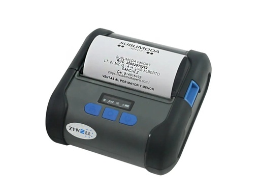 [ZY-M330B] IMPRESORA TERMICA PORTATIL USB BLUETOOTH 80MM MR. TECNO ZY-M330B