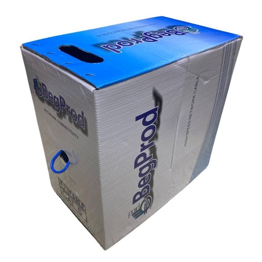 [BEGPROD-INTERIOR] BOBINA DE CABLE DE RED BEGPROD UTP CAT5E INTERIOR AZUL CCA 70/30