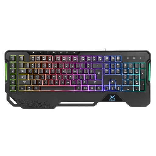 [K9800U] TECLADO USB DELUX K9800U NEGRO+RGB GAMER